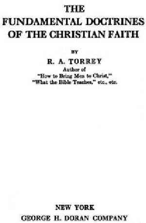 [Gutenberg 52648] • The Fundamental Doctrines of the Christian faith